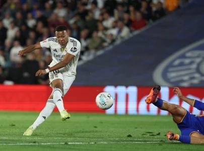 mbappe sends real madrid top as getafe self destruct mbappe sends real madrid top as getafe self destruct