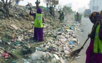 clean up drive on korangi expressway clean up drive on korangi expressway