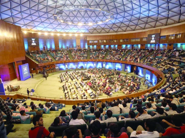 members of the education community gather to discuss prevalent issues and policy making in pakistan s education sector at the rethinking education conference organised by beaconhouse in the federal capital photo express members of the education community gather to discuss prevalent issues and policy making in pakistan s education sector at the rethinking education conference organised by beaconhouse in the federal capital photo express