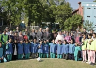 the asian football confederation president and vice president of fifa sheikh salman bin ibrahim al khalifa in group picture after football match at islamabad college for girls photo courtesy zulfiqar baig the asian football confederation president and vice president of fifa sheikh salman bin ibrahim al khalifa in group picture after football match at islamabad college for girls photo courtesy zulfiqar baig