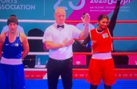 the moment pakistani boxer fatima zahra won her islamic solidarity games quarterfinal in riyadh saudi arabia on thursday november 6 photo courtesy pakistan boxing federation the moment pakistani boxer fatima zahra won her islamic solidarity games quarterfinal in riyadh saudi arabia on thursday november 6 photo courtesy pakistan boxing federation