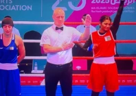 the moment pakistani boxer fatima zahra won her islamic solidarity games quarterfinal in riyadh saudi arabia on thursday november 6 photo courtesy pakistan boxing federation the moment pakistani boxer fatima zahra won her islamic solidarity games quarterfinal in riyadh saudi arabia on thursday november 6 photo courtesy pakistan boxing federation