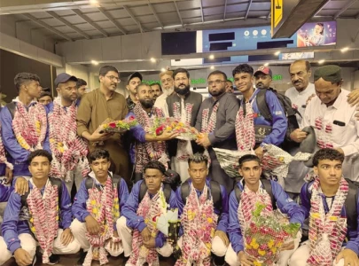 hero s welcome for lyari football academy team hero s welcome for lyari football academy team