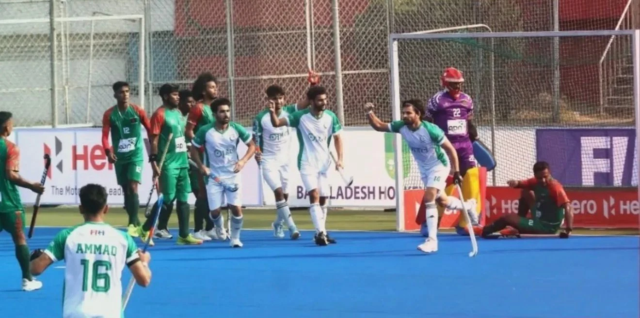 pakistan thrash bangladesh 8 2 in series opener in dhaka