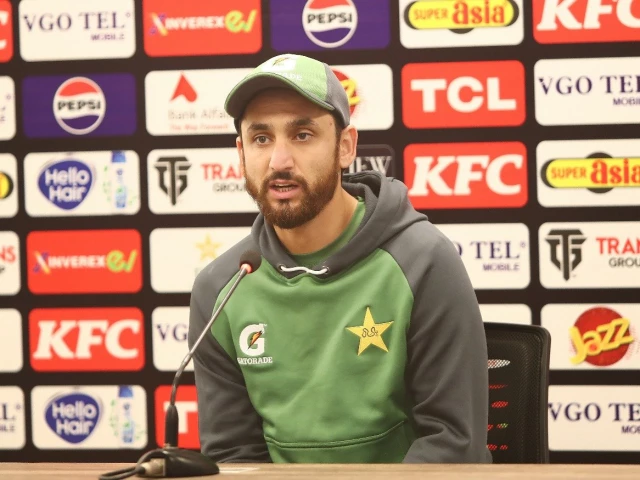 pakistan s t20 captain salman ali agha during a press conference photo courtesy zulfiqar baig