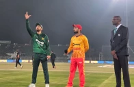 pakistan and zimbabwe captains during the toss at the opening match of tri nation t20i series in rawalpindi on tuesday photo courtesy zulfiqar baig pakistan and zimbabwe captains during the toss at the opening match of tri nation t20i series in rawalpindi on tuesday photo courtesy zulfiqar baig