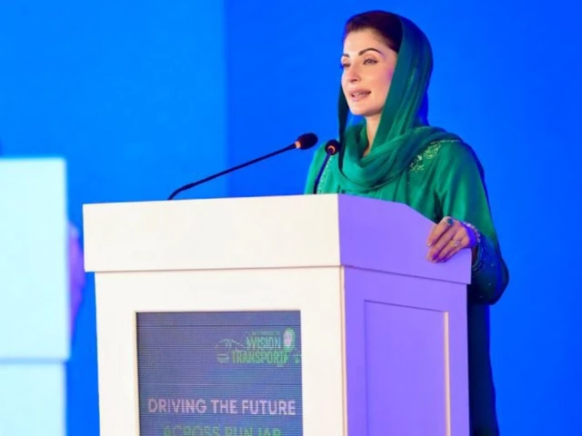 punjab chief minister maryam nawaz speaking at the launch ceremony of phase two of the electric bus service in rawalpindi on november 19 2025 photo facebook maryam nawaz
