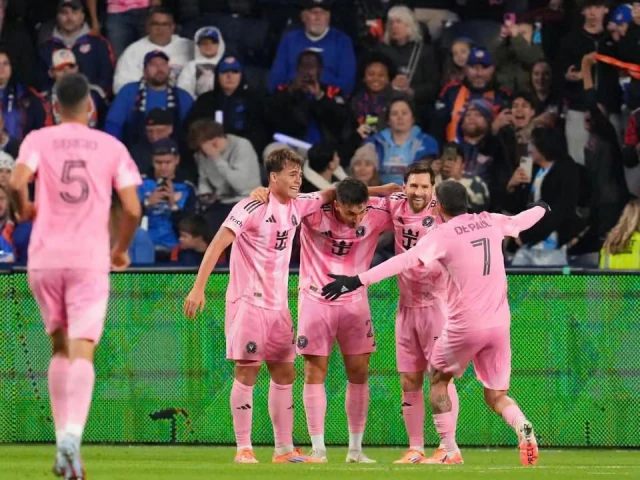 lionel messi contributed to all four goals as inter miami routed fc cincinnati photo afp