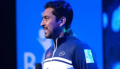 aisam ul haq qureshi addresses the audience during the opening ceremony of the atp challenger in islamabad on monday evening photo pakistan tennis federation