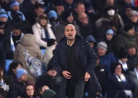 manchester city manager pep guardiola reacts during the champions league match against bayer leverkusen at the etihad stadium in manchester on tuesday photo reuters