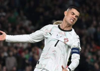 cristiano ronaldo was shown a red card after appearing to swing an elbow at ireland defender dara o shea during a world cup qualifier earlier this month photo afp