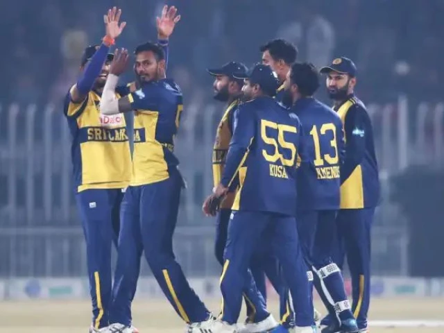 sri lanka edge pakistan by six runs in t20i tri series photo pcb