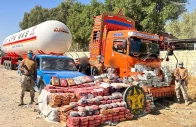 anti narcotics force seized narcotics worth more than 154 million from an lpg container truck during an intelligence based operation in balochistan photo express