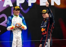 the 21 year old is considered favourite to move up from red bull s sister team racing bulls to replace yuki tsunoda alongside verstappen in 2026 photo afp