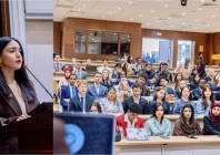 human rights activist from lahore alina azhar addresses at the international youth congress held in morocco