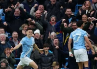 manchester city s phil foden celebrates scoring their first goal photo reuters