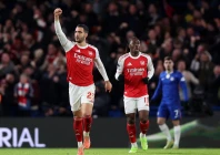 arsenal s mikel merino celebrates scoring their first goal with eberechi eze photo reuters