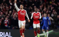 merino strikes to give arsenal bruising draw at 10 man chelsea