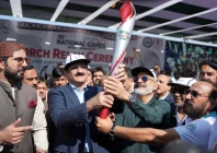 the pakistan olympic association proudly inaugurated the torch relay for the 35th national games 2025 at mazar e quaid karachi honoring the legacy of the first national games launched by quaid e azam in 1948 photo nocpakistan