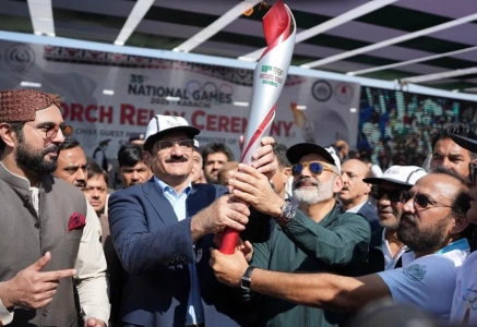 the pakistan olympic association proudly inaugurated the torch relay for the 35th national games 2025 at mazar e quaid karachi honoring the legacy of the first national games launched by quaid e azam in 1948 photo nocpakistan