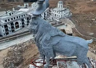 world s largest markhor sculpture debuts in kaghan valley