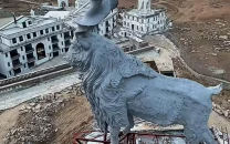 world s largest markhor sculpture debuts in kaghan valley