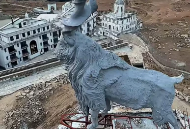 world s largest markhor sculpture debuts in kaghan valley