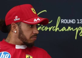 ferrari s lewis hamilton during a press conference ahead of the belgian grand prix photo reuters