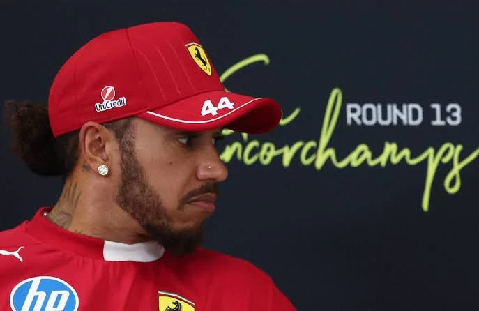 ferrari s lewis hamilton during a press conference ahead of the belgian grand prix photo reuters