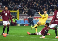 ac milan s christian pulisic centre scores a goal during the match against torino fc photo afp