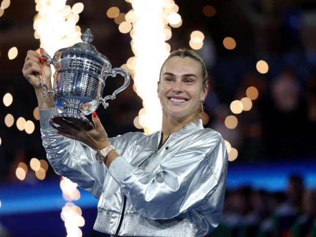 aryna sabalenka celebrates with the trophy after winning the women s singles final photo reuters aryna sabalenka celebrates with the trophy after winning the women s singles final photo reuters