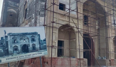 from jahangir to nur jahan restoration work underway at shahdara complex