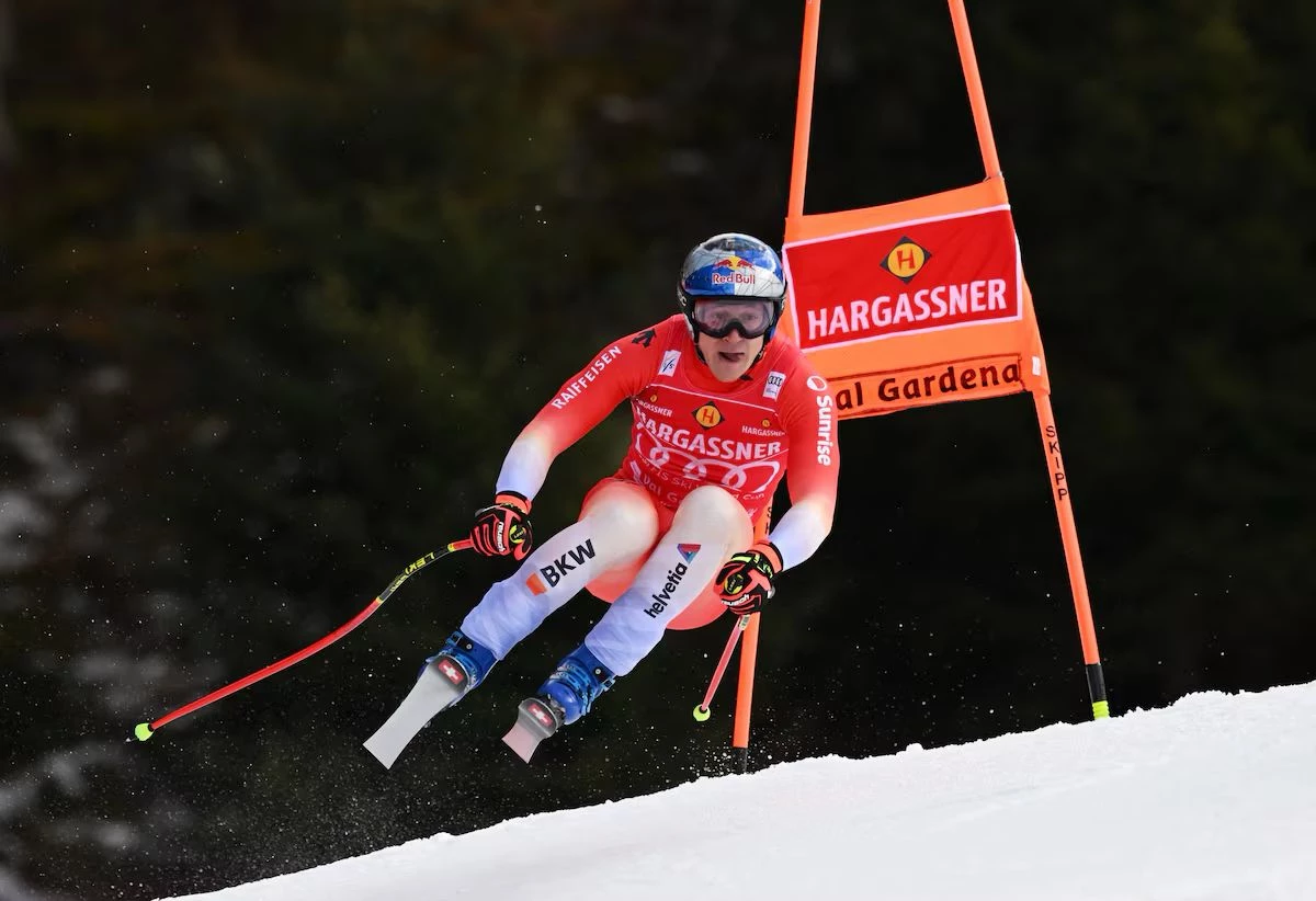 switzerland s marco odermatt in action during the first run photo reuters