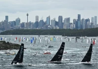 lawconnect left leads the fleet out of sydney harbour at the start of the annual sydney to hobart yacht race on boxing day photo afp lawconnect left leads the fleet out of sydney harbour at the start of the annual sydney to hobart yacht race on boxing day photo afp