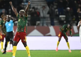 goals either side of half time by junior tchamadeu and christian kofane took cameroon through to the africa cup of nations quarter finals photo afp