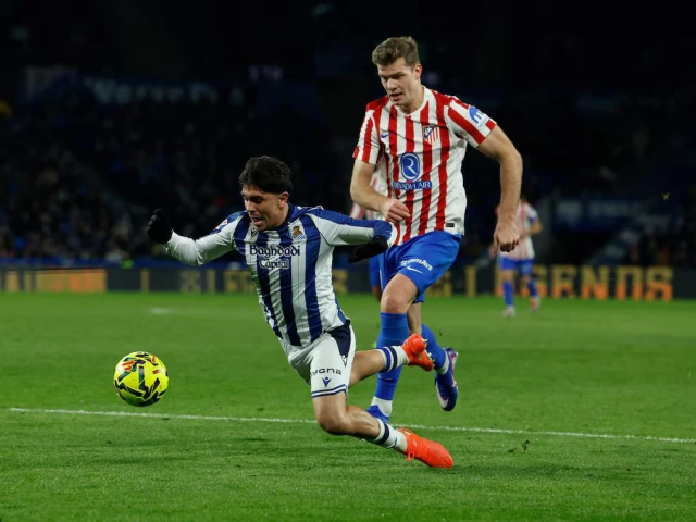 atletico madrid were held to an entertaining 1 1 draw at real sociedad in laliga on sunday photo reuters atletico madrid were held to an entertaining 1 1 draw at real sociedad in laliga on sunday photo reuters