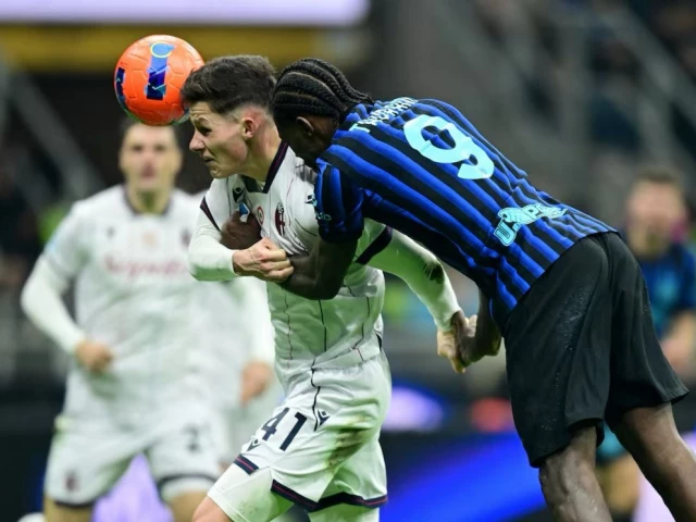 inter milan claimed a commanding 3 1 home win over bologna on sunday photo afp inter milan claimed a commanding 3 1 home win over bologna on sunday photo afp