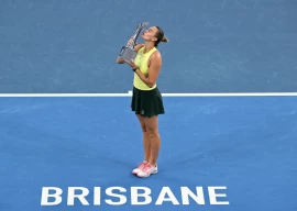 aryna sabalenka celebrates after winning the brisbane international tennis tournament photo afp