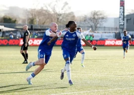 macclesfield town s isaac buckley ricketts celebrates scoring their second goal with josh kay photo afp