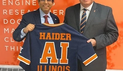 pakistani american surgeon scientist dr adil haider has been appointed the inaugural chief artificial intelligence officer at the carle illinois college of medicine photo handout
