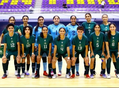 pak women claim first international futsal win at saff championship