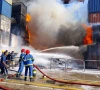 firefighters battle a blaze at karachi port s west wharf terminal on january 16 2026 photo express