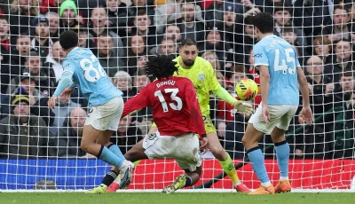 manchester united s patrick dorgu scores their second goal photo reuters