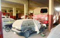 while alarms echo across the city the fire brigade s rusty rides sleep quietly at the department s headquarters photo express