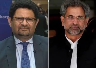 a combination photo of former finance minister miftah ismail and former prime minister shahid khaqan abbasi photo file