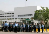 police officials deployed outside parliament house in the federal capital on february 13 2026 screengrab