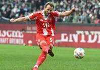harry kane blasts home bayern munich s second goal against werder bremen his 13th from the spot this season photo afp