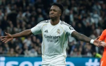 vinicius bags brace as real madrid take liga lead end sociedad run