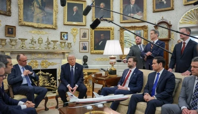us president donald trump speaks as he meets with german chancellor friedrich merz in the oval office at the white house in washington dc on march 3 2026 photo reuters