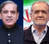 a combination picture of prime minister shehbaz sharif and iranian president masoud pezeshkian photos file
